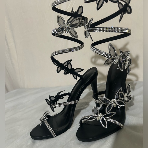 “ Wild Diva ” black butterfly heels - Picture 5 of 12